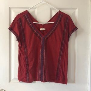 Madewell | Embroidered V Neck Top